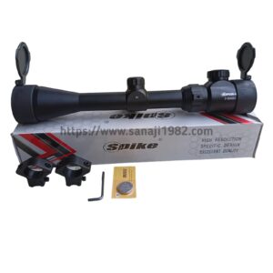 Teleskop Spike 3-9x40 EG tutup flip HK MERAH